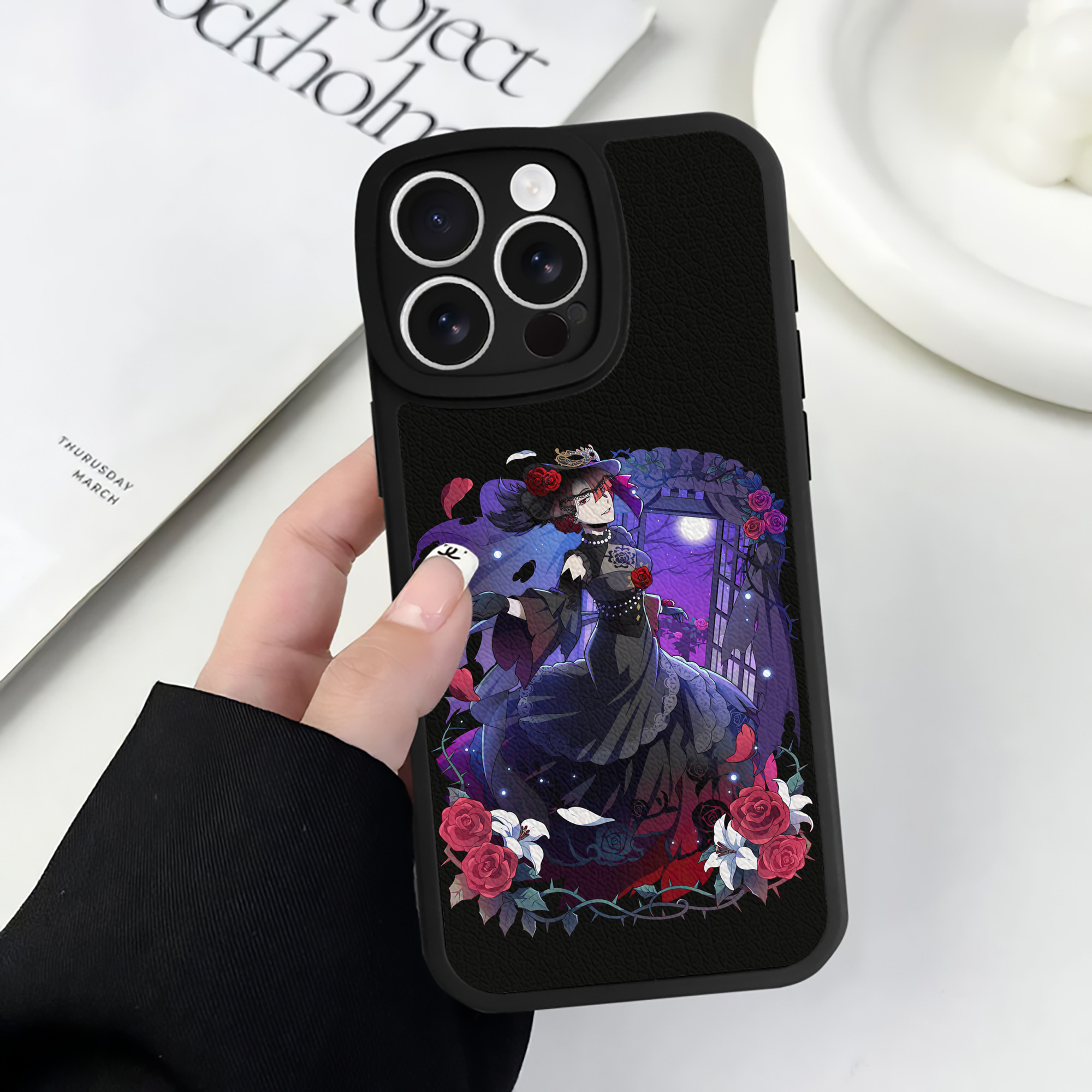 （画像用） 文豪ストレイドッグス Bungo Stray Dogs 【iPhone 16シリーズ対応】シリコンスマホケース（レザー調） 材質：シリコン